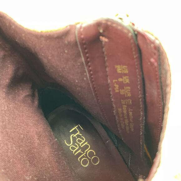 Franco Sarto Women’s Pia Leather Zipper Ankle Boots Tan Size 9M - Picture 5 of 11